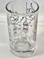 Vintage France Design Silver Moroccan Lantern Glass Tumbler – Ornate Filigree