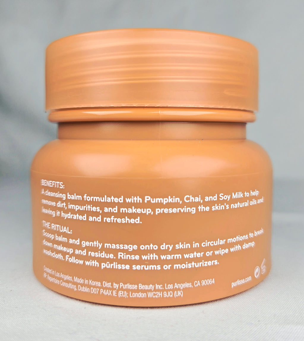 Purlisse Pumpkin Chai Latte Cleansing Balm 2.7 oz / 80 mL Hydrating Makeup Remover