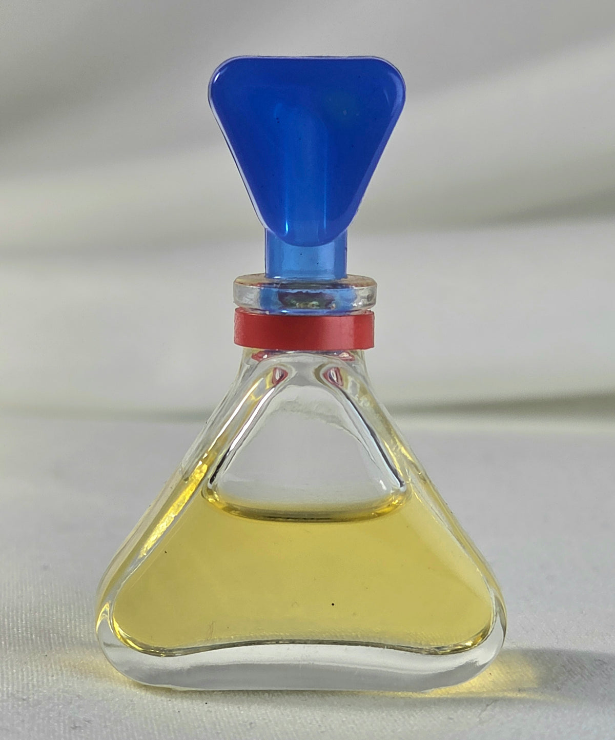 Vintage Liz Claiborne Perfume Mini 1/8 fl oz 3.7 mL Triangle Bottle Blue Cap