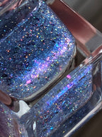 Atlantean Aetherdust— Clear Blue Purple Iridescent Flake Nail Polish Topper with Holographic Sparkle | Liquid Krystal Co.