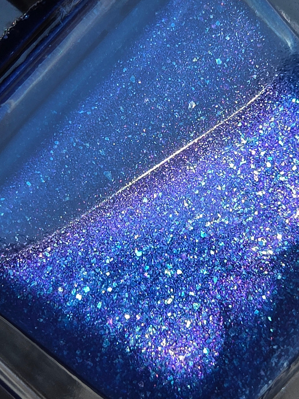 Plasmatic | Sapphire Blue Jelly Nail Polish with Cyan Illumination, Violet-Pink Shift & Aqua Flakes- Liquid Krystal Co. Handmade Indie Lacquer