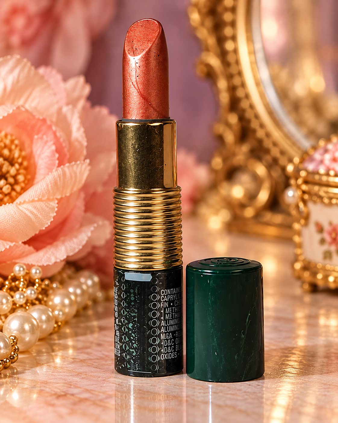 Vintage Revlon Moon Drops Luminesque Apple Polish Lipstick