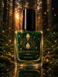 Firefly Hollow | Prototype 2027 – NOT FOR SALE | Glow in the Dark Woodland Nail Polish | Hunter Green Jelly with Gold Firefly Glitter | Liquid Krystal Co