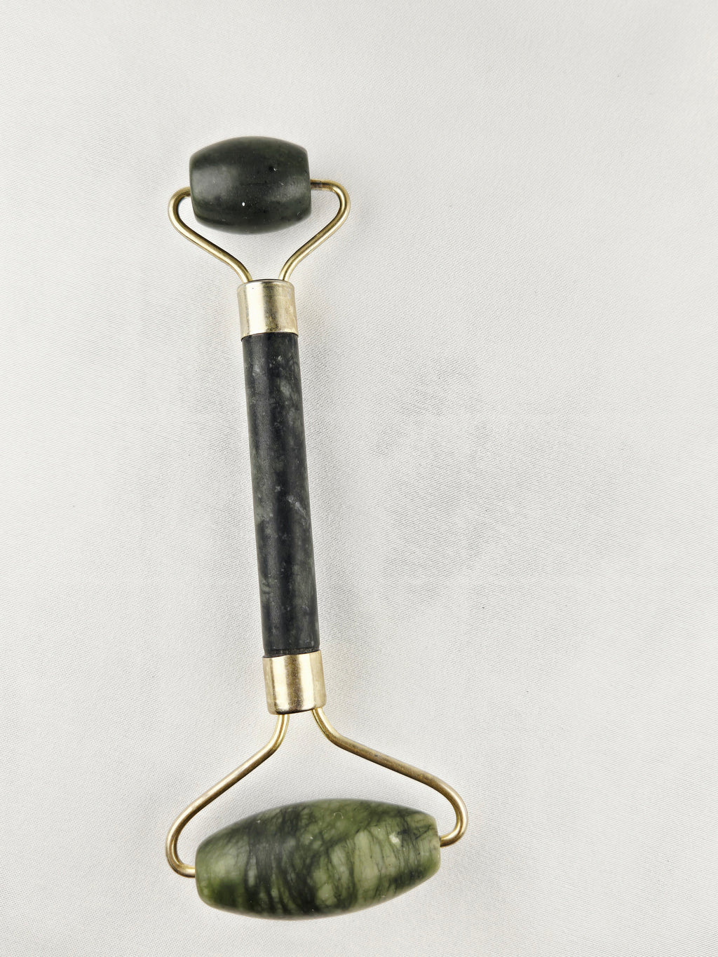 Natural Jade Facial Roller Dual-Ended Heavy Green Jade Face Massage Tool