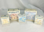 Vintage Crabtree & Evelyn Sea Shell Soap Collection | Jojoba Oil Guest Soaps & Bath Bars | 5 Piece Coastal Bath Set 1978