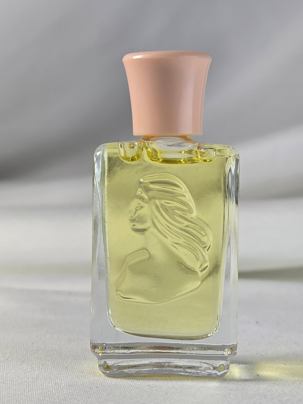 Vintage White Shoulders Parfum 0.25 oz 7.5 mL Pink Cap Embossed Glass Bottle