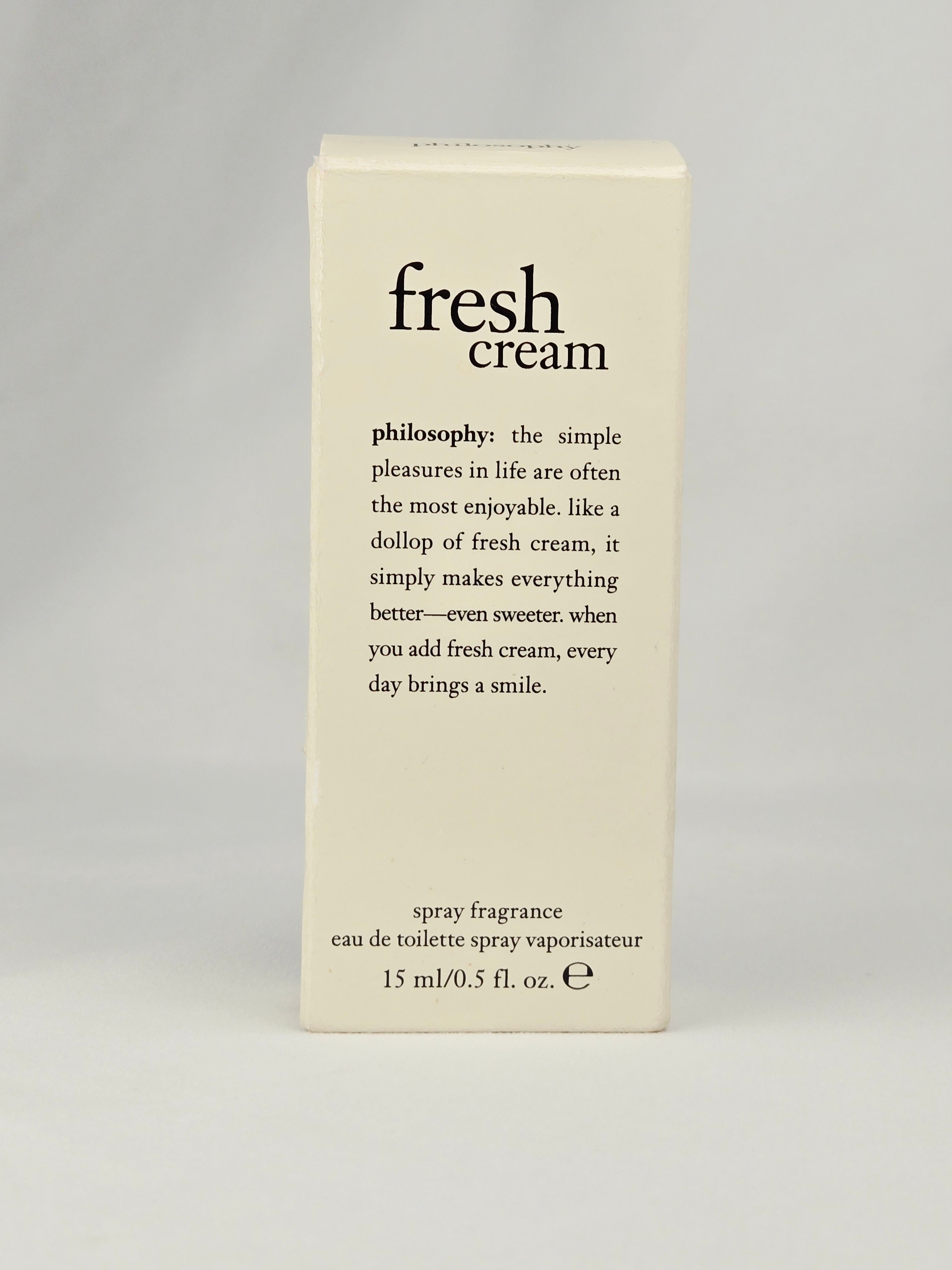 Philosophy Fresh Cream Eau de Toilette Spray 15 ml / 0.5 oz – Warm Vanilla Cream Fragrance