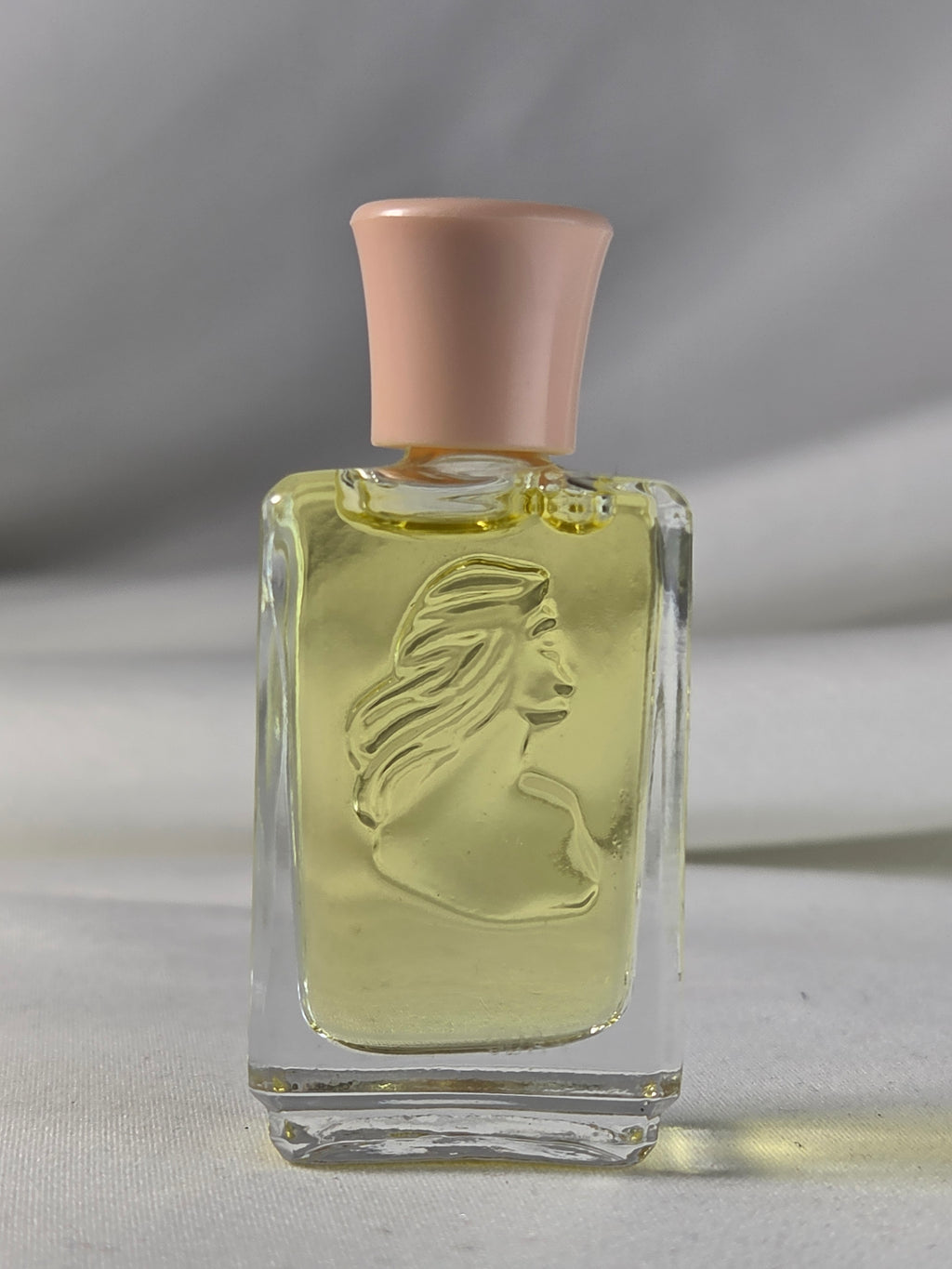 Vintage White Shoulders Parfum 0.25 oz 7.5 mL Pink Cap Embossed Glass Bottle