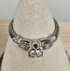Antique Platinum Diamond Engagement Ring - EGL USA Certified - Size 5.5