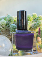 Violet Phantogenesis - Black Crelly Dark Purple Violet Shimmer Nail Polish Handmade Indie Lacquer | Liquid Krystal Co.