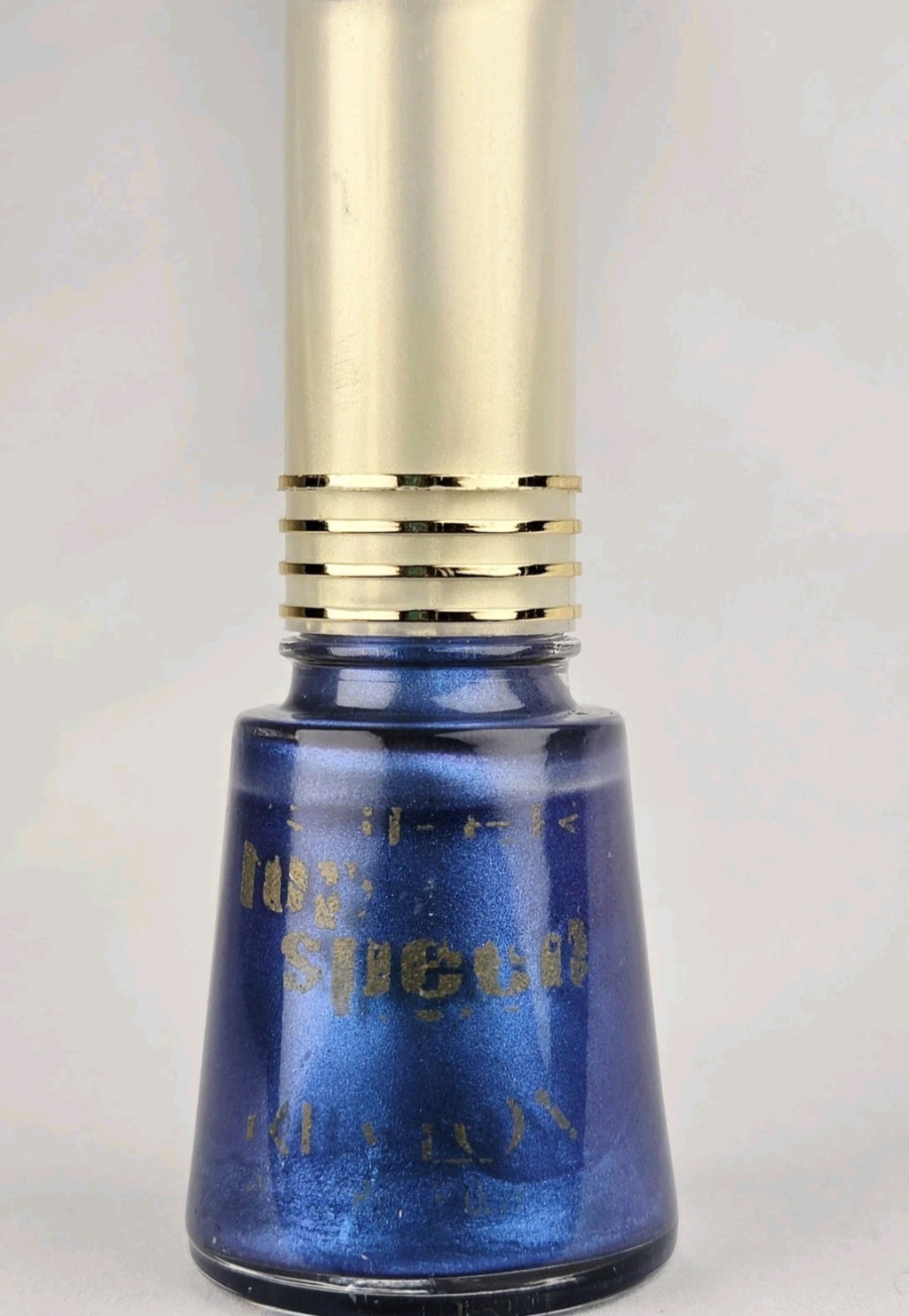 Vintage Revlon Top Speed Typhoon 360 Blue Shimmer Nail Polish Rare Discontinued