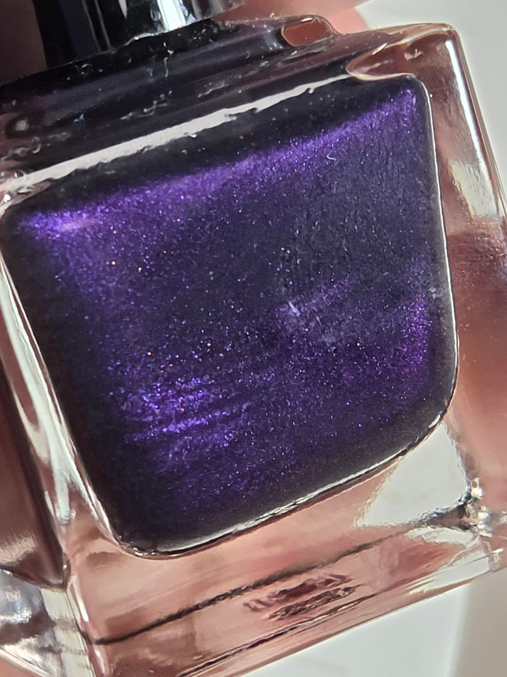 Violet Phantogenesis - Black Crelly Dark Purple Violet Shimmer Nail Polish Handmade Indie Lacquer | Liquid Krystal Co.