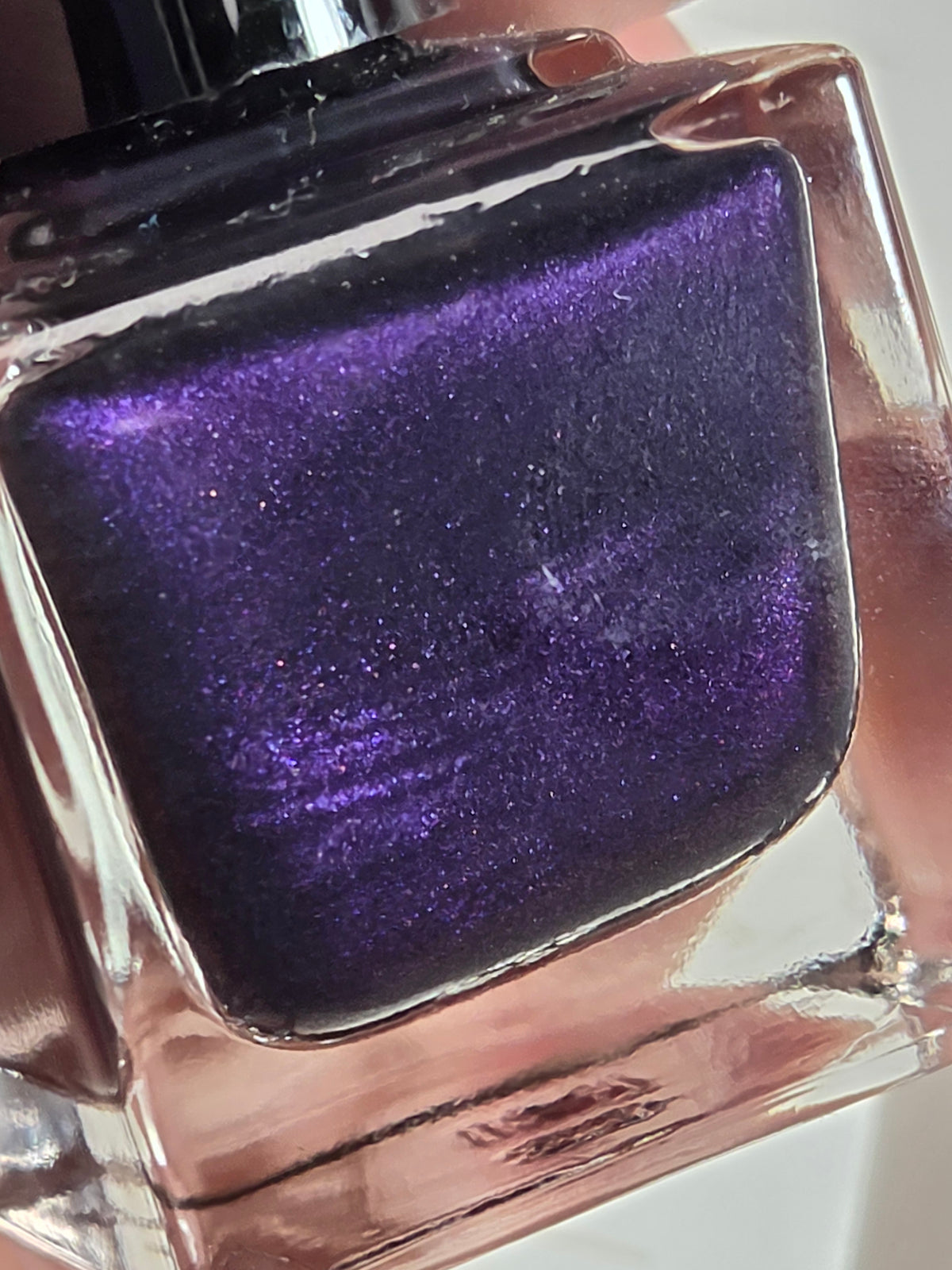Violet Phantogenesis - Black Crelly Dark Purple Violet Shimmer Nail Polish Handmade Indie Lacquer | Liquid Krystal Co.