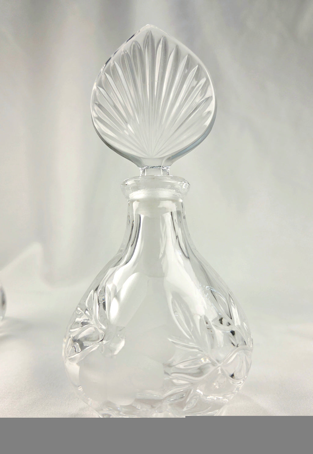 Princess House 24% Lead Crystal Vanity Set – West Germany Perfume Bottle, Trinket Box & Tray