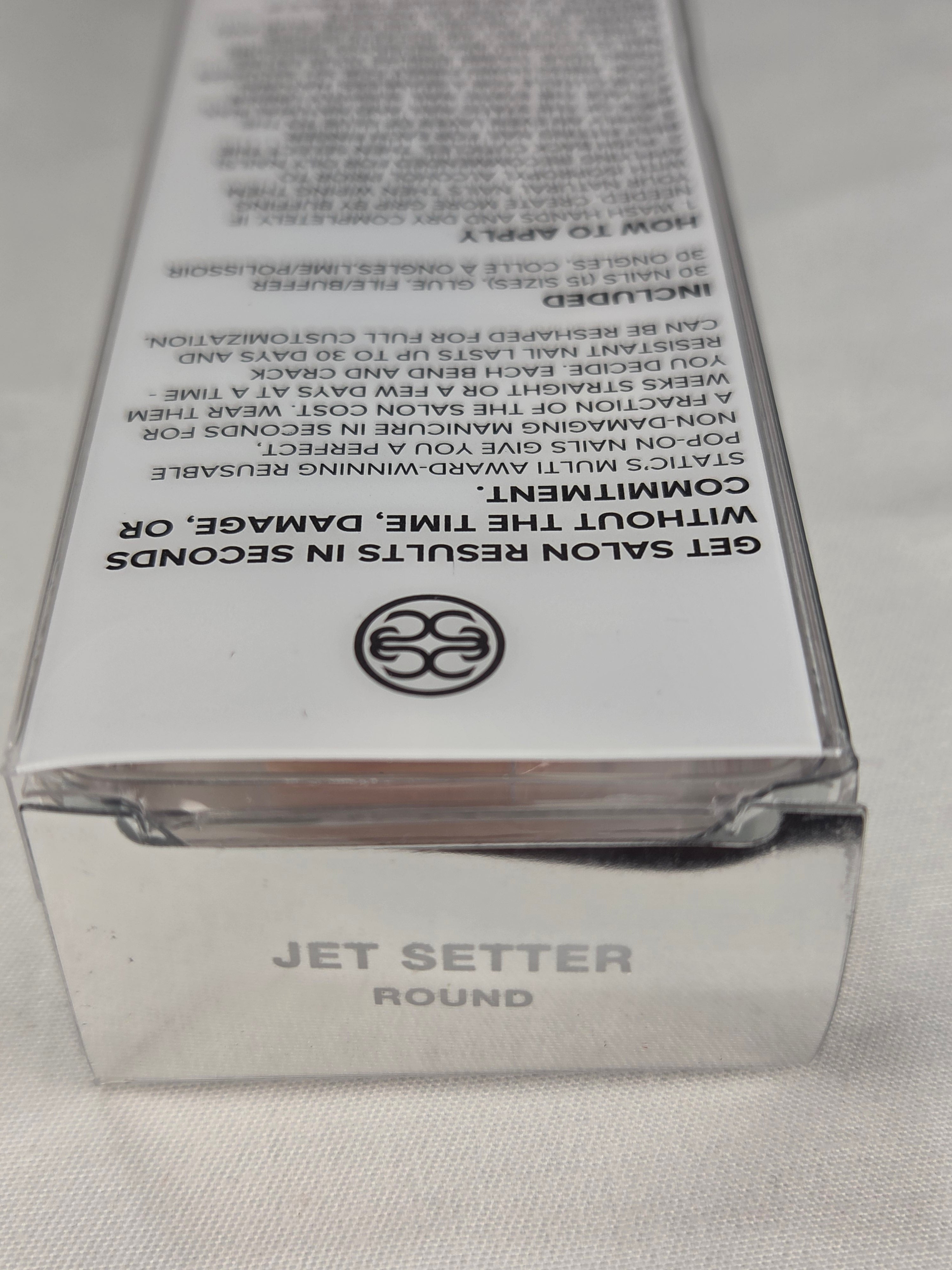 Static Nails Jet Setter Round | Soft Peach Nude Press-On Nails | Reusable Pop-On Manicure | Up to 30 Day Wear