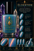 Eldertide Teal Nail Lacquer with Purple Flakes & Amber Orange Glow | Liquid Krystal Co