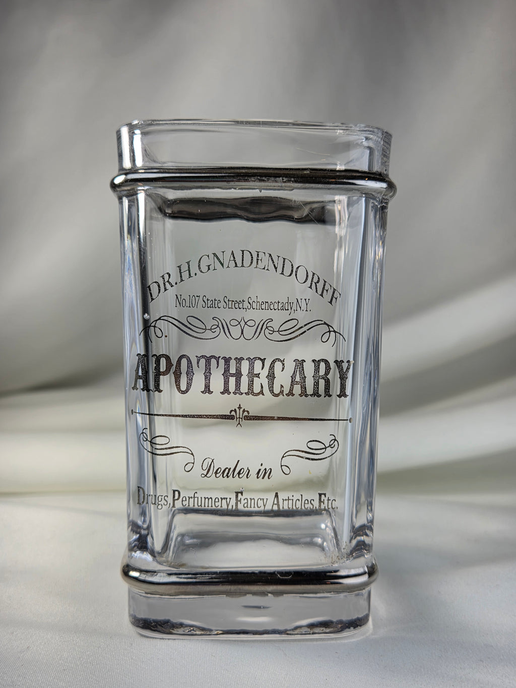 Bella Lux Dr. H. Gnadendorff Apothecary Glass Soap Dish & Tumbler Vanity Set