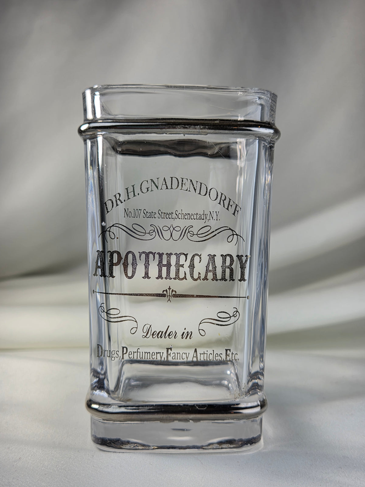 Bella Lux Dr. H. Gnadendorff Apothecary Glass Soap Dish & Tumbler Vanity Set