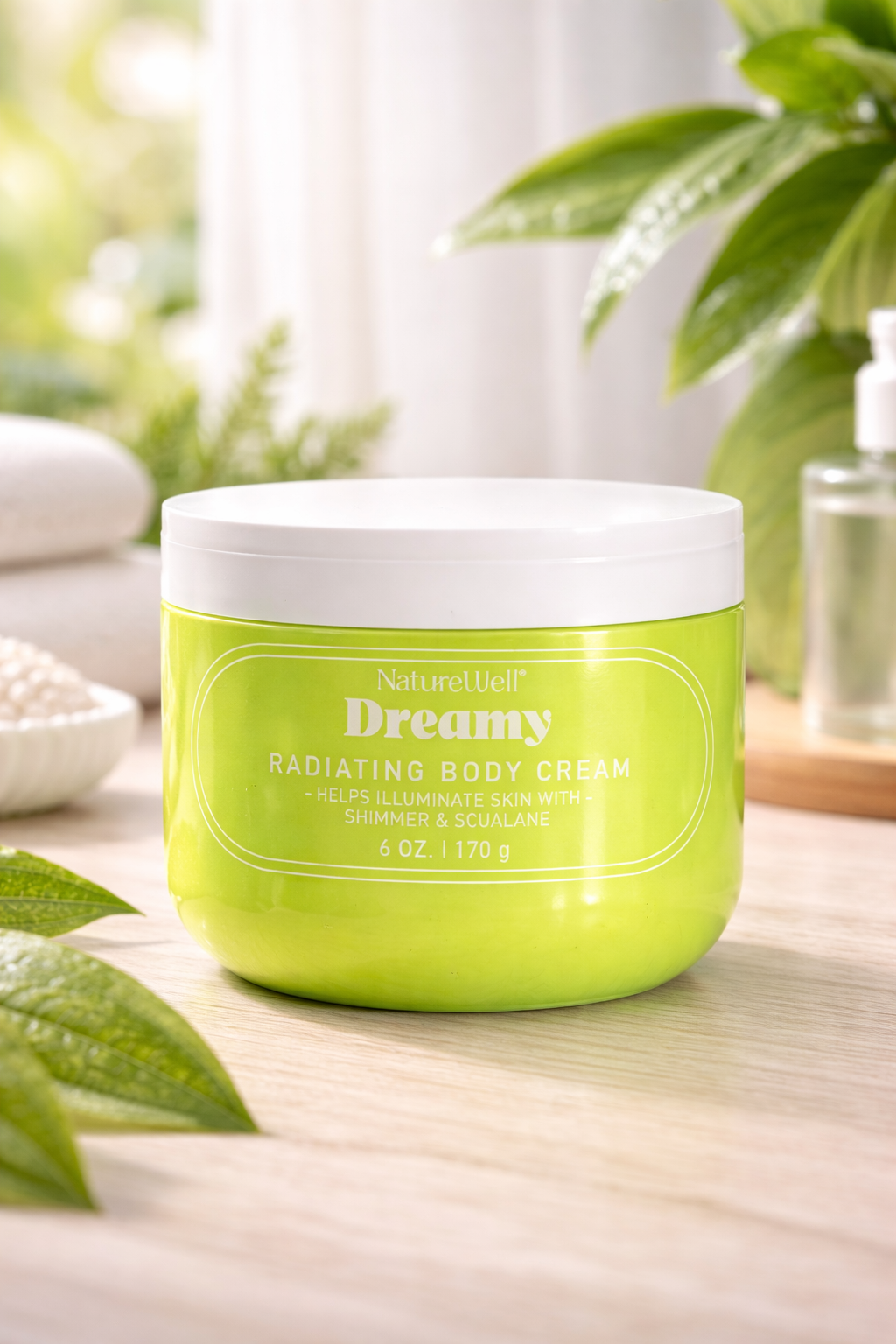 NatureWell Dreamy Radiating Body Cream 6 oz Sealed | Shimmer & Squalane Hydrating Glow Cream