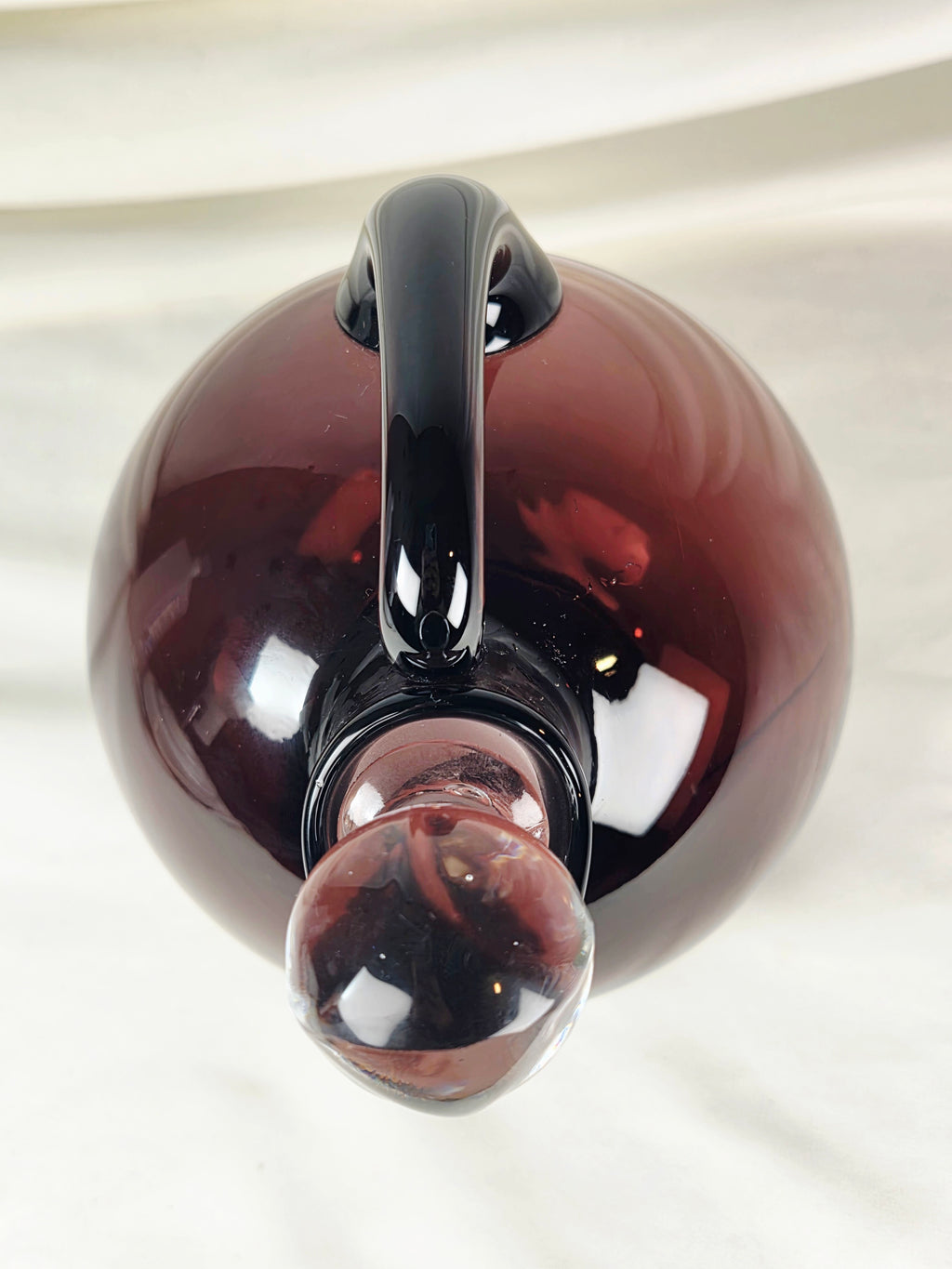 Vintage Cambridge Glass Amethyst Decanter for Farber Bros Krome-Kraft Art Deco Service