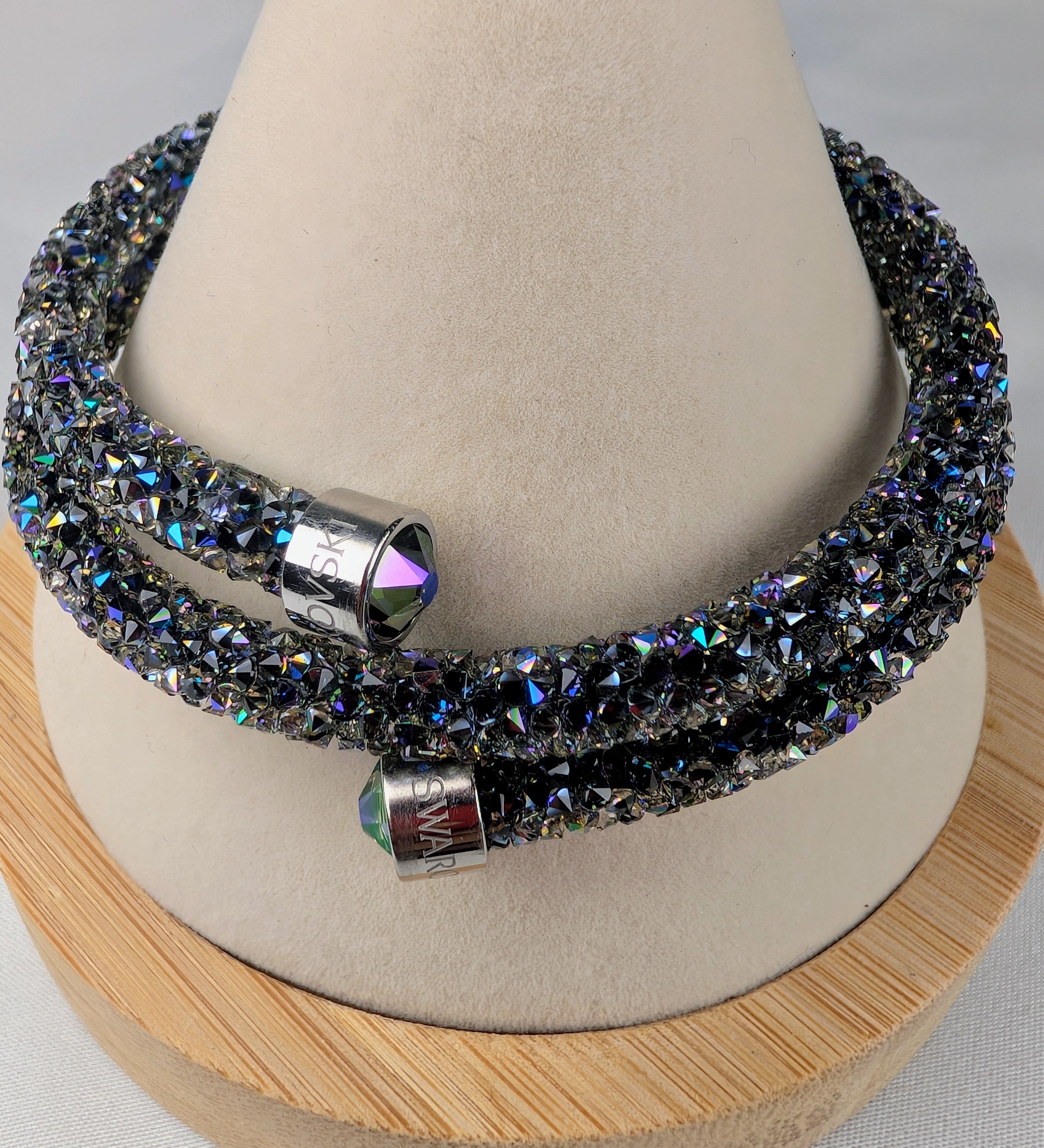 Swarovski Crystaldust Paradise Shine Wrap Bracelet Retired Aurora Crystal Collector Jewelry