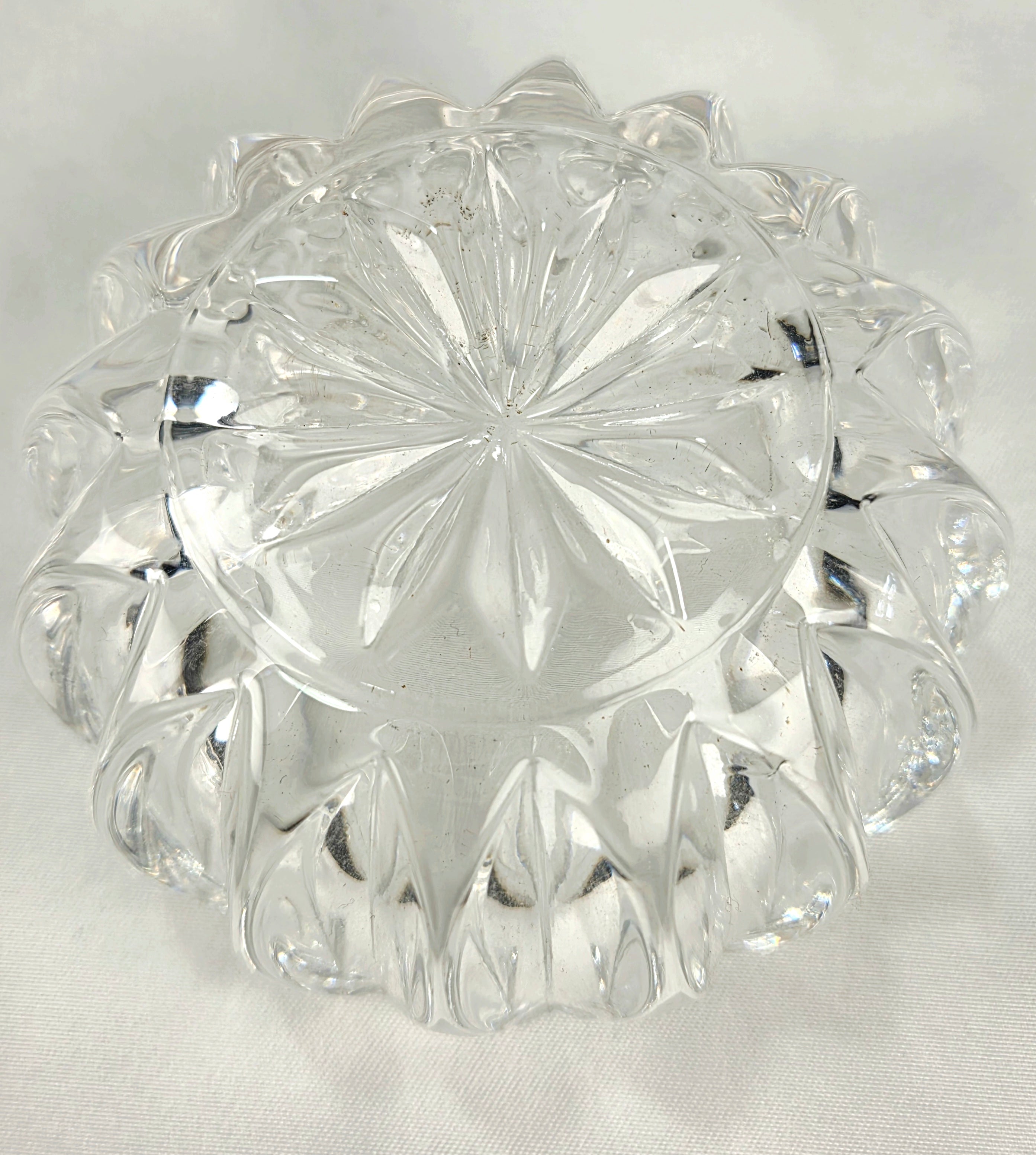Princess House 24% Lead Crystal Vanity Set – West Germany Perfume Bottle, Trinket Box & Tray
