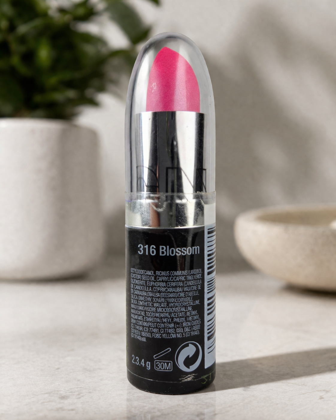 NYC Vintage Lipstick 316 Blossom Pink Shimmer Lip Color Discontinued Shade Hydrating Bullet