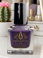 Shadow Blush Thermal Nail Lacquer – Blackened Violet to Mauve Pink with Electric Blue-Violet Shimmer Hanmade Indie Nail Polish