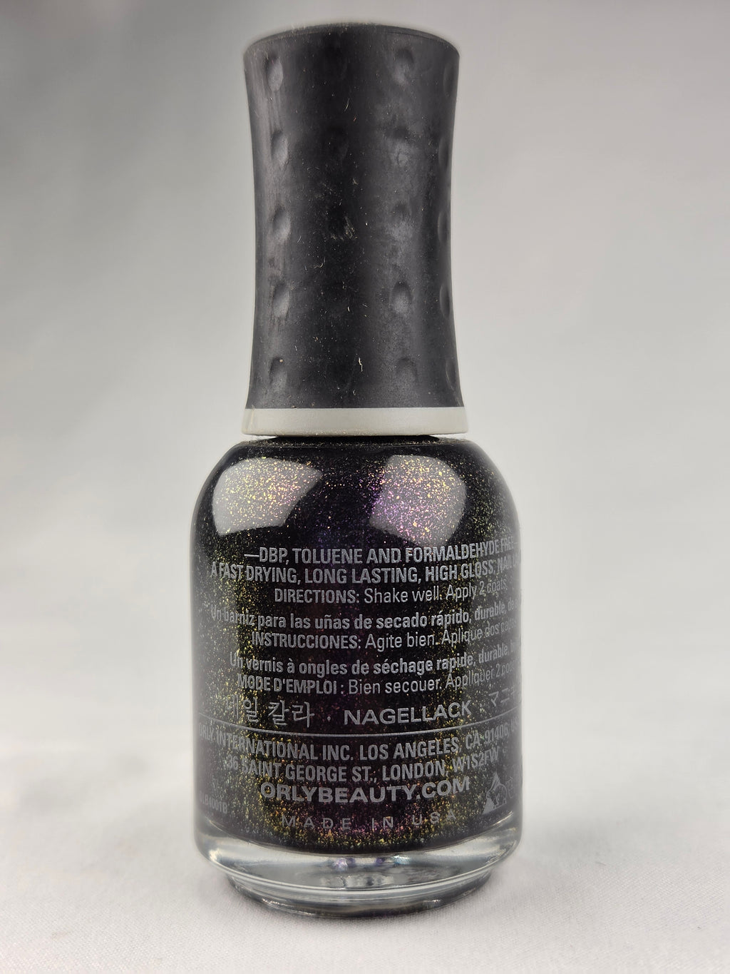 ORLY Out of This World Nail Lacquer 40082 Pool Holo Black Gold Purple Shimmer Rare Collectible