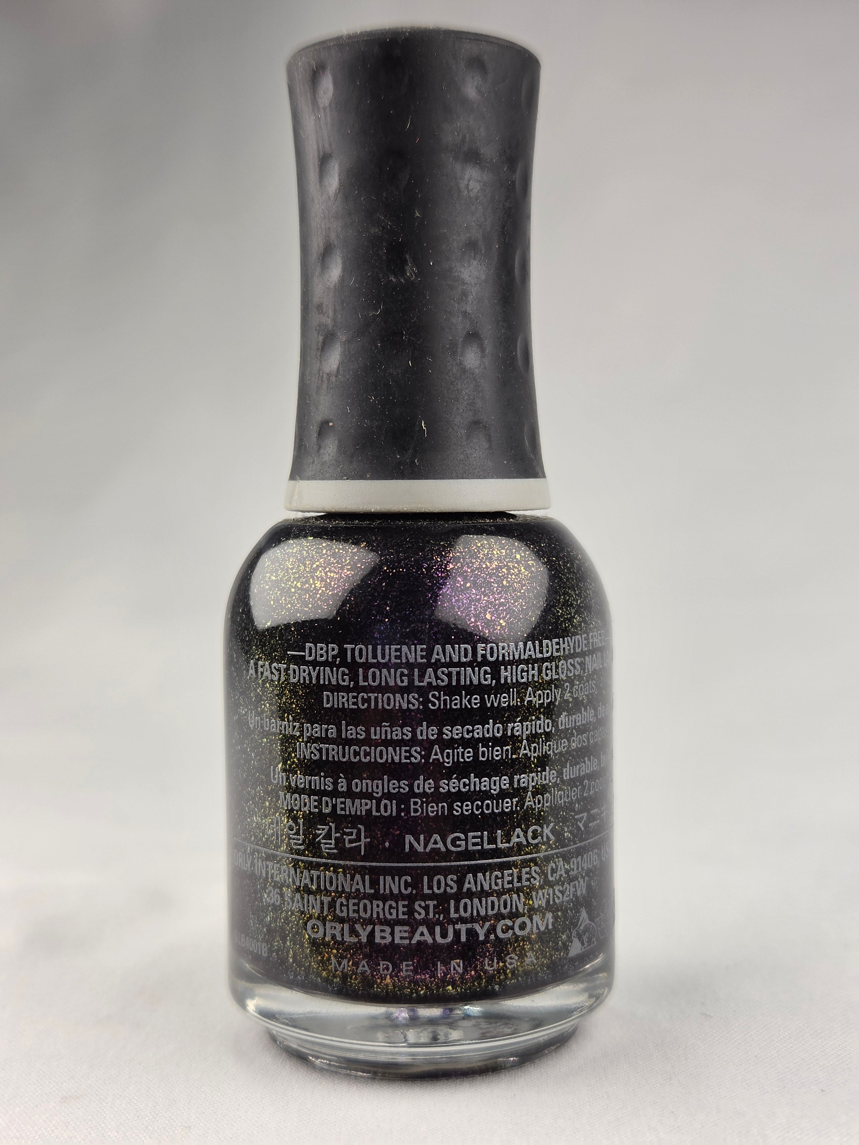 ORLY Out of This World Nail Lacquer 40082 Pool Holo Black Gold Purple Shimmer Rare Collectible