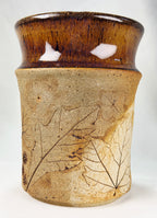Handcrafted Studio Pottery Botanical Vase | Signed Artisan Stoneware Vase | 6" Rustic Floral Ceramic Home Decor