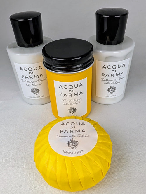 Acqua di Parma Colonia Luxury Travel Bath Set Soap Lotion Conditioner Bath Salts