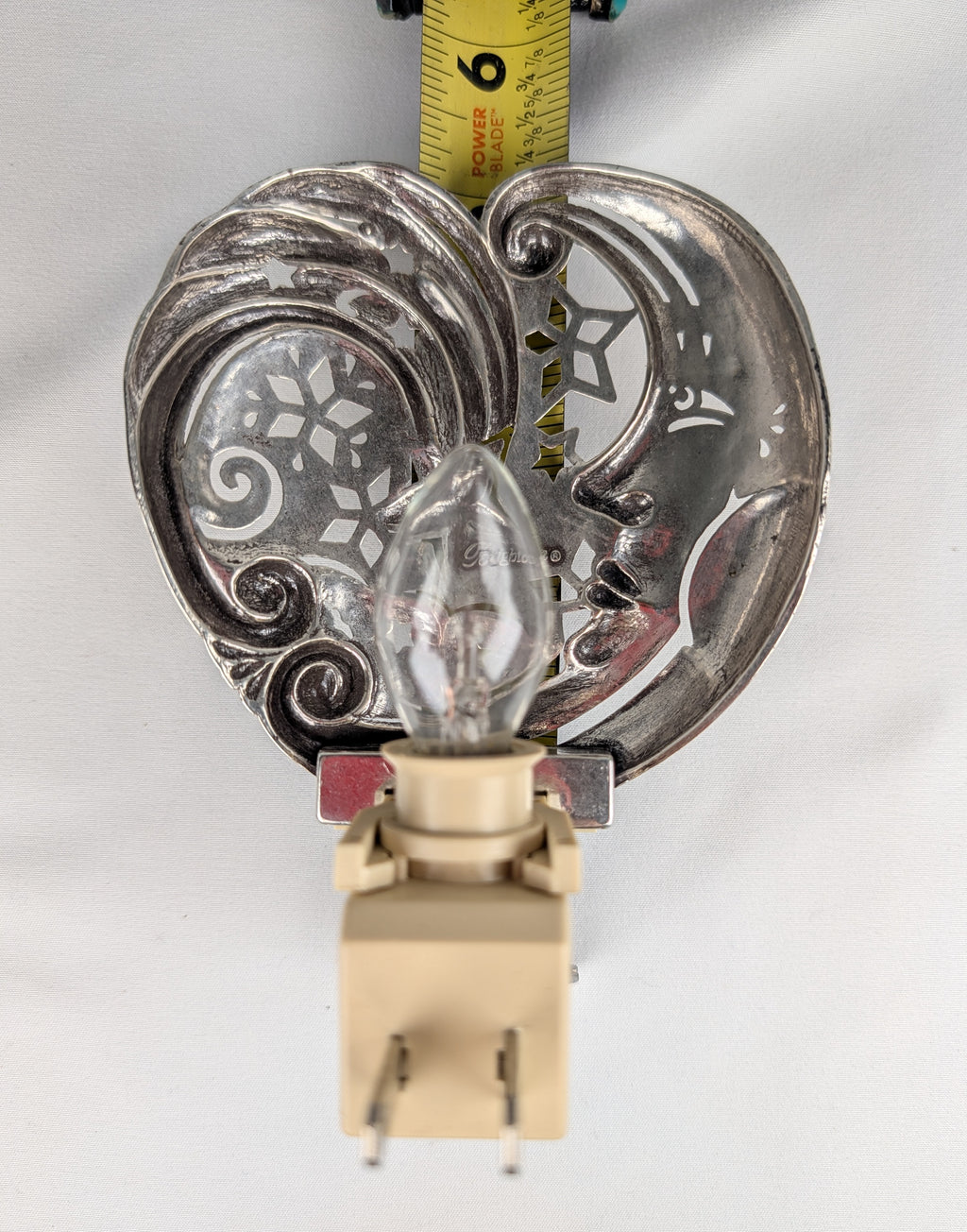 Brighton Vintage Celestial Moon & Stars Night Light – Rare Retired Design Silver Tone Plug-In Lamp