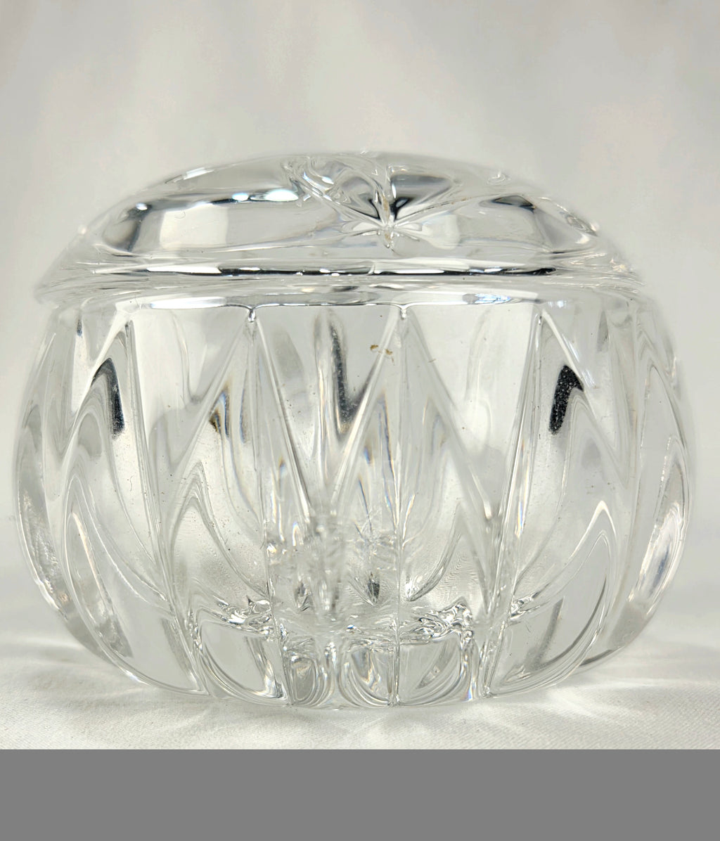 Princess House 24% Lead Crystal Vanity Set – West Germany Perfume Bottle, Trinket Box & Tray