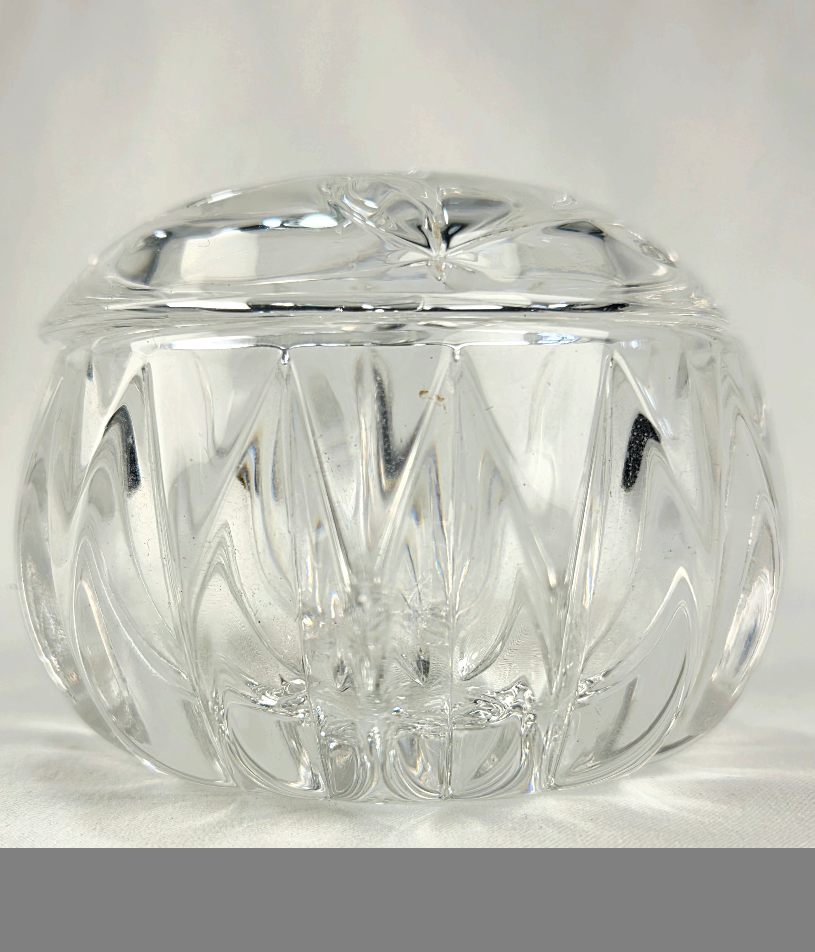 Princess House 24% Lead Crystal Vanity Set – West Germany Perfume Bottle, Trinket Box & Tray
