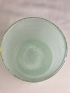 Vintage Hadeland Norway Light Dage Green Cased Art Glass Vase Votive Holder