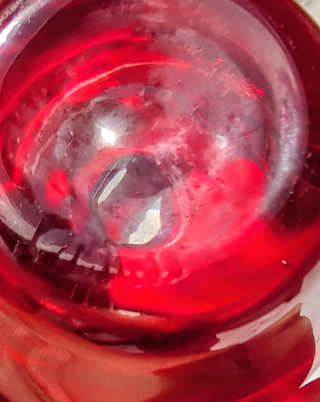 Vintage Ruby Red Art Glass Bud Vase Heavy Blown Glass Cranberry Display