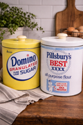J.L. Clark Vintage Domino Sugar & Pillsbury Flour Canister Set