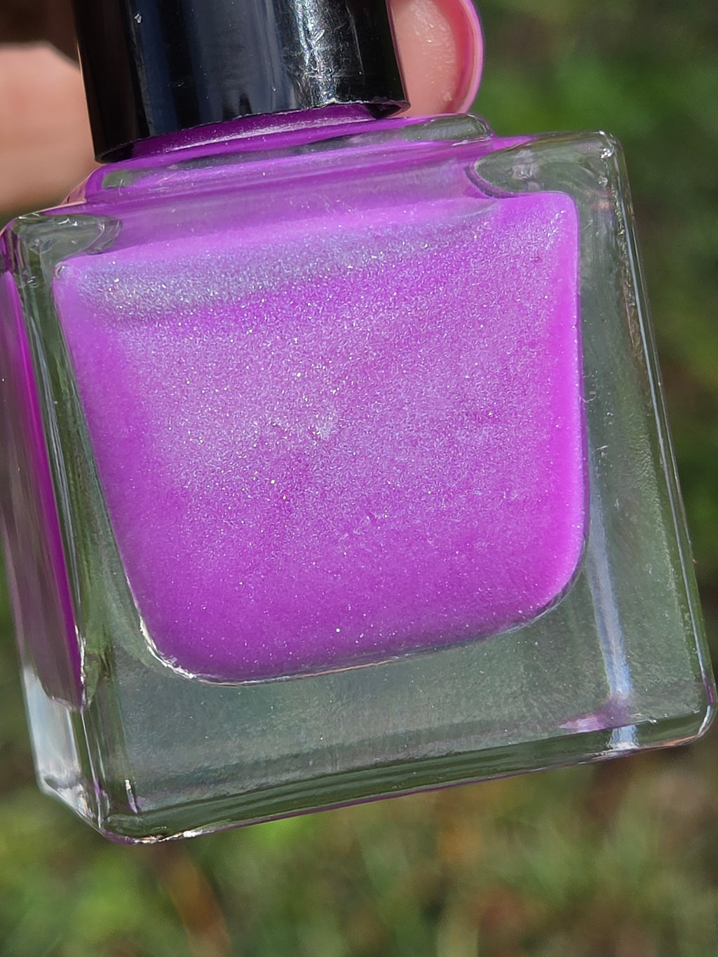 Radioactive Wisteria - Purple Nail Polish - Light Aqua Glow In the Dark | Green Aqua Shimmer Color Shifting Handmade Indie Lacquer | Liquid Krystal Co.
