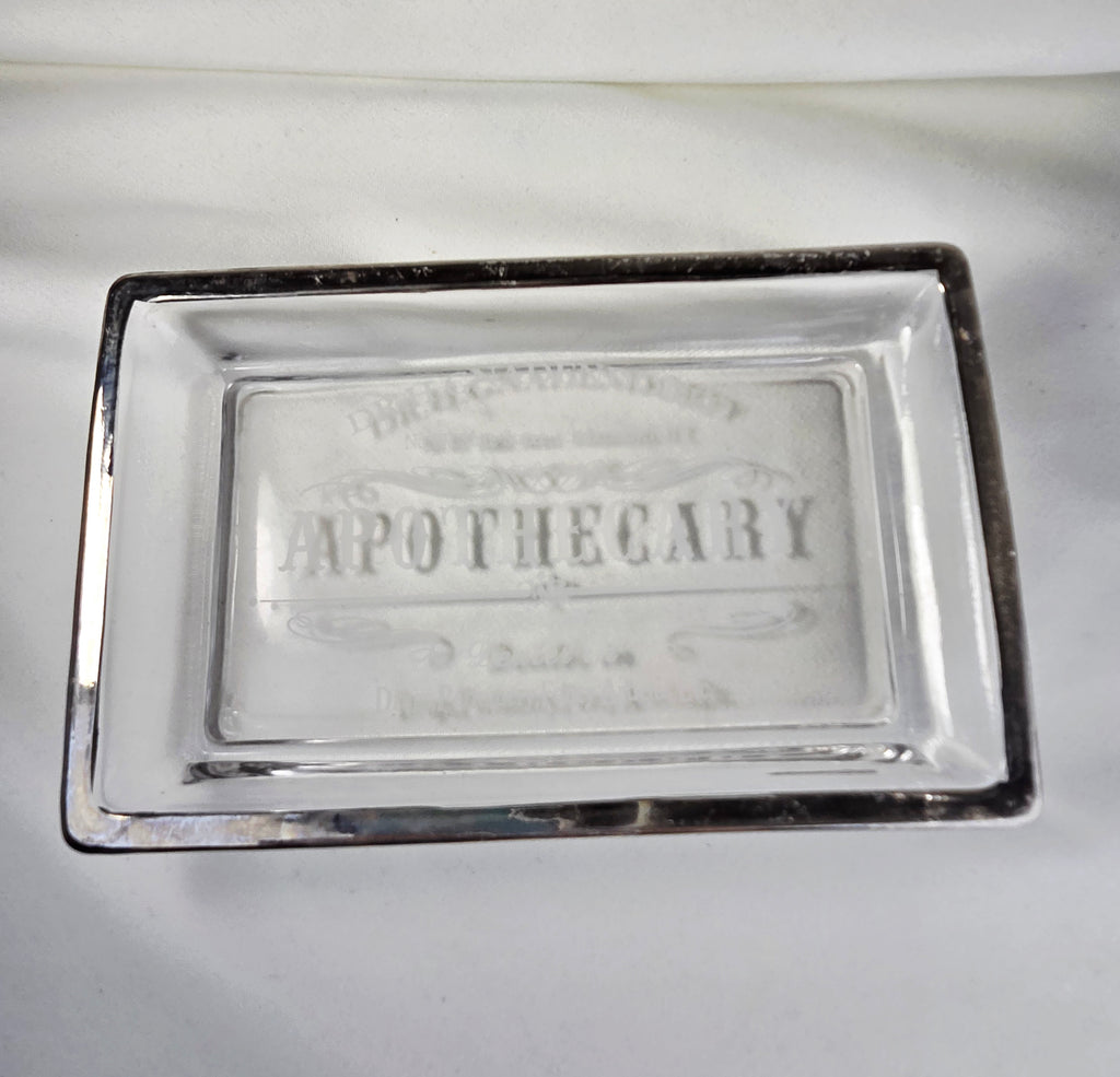 Bella Lux Dr. H. Gnadendorff Apothecary Glass Soap Dish & Tumbler Vanity Set