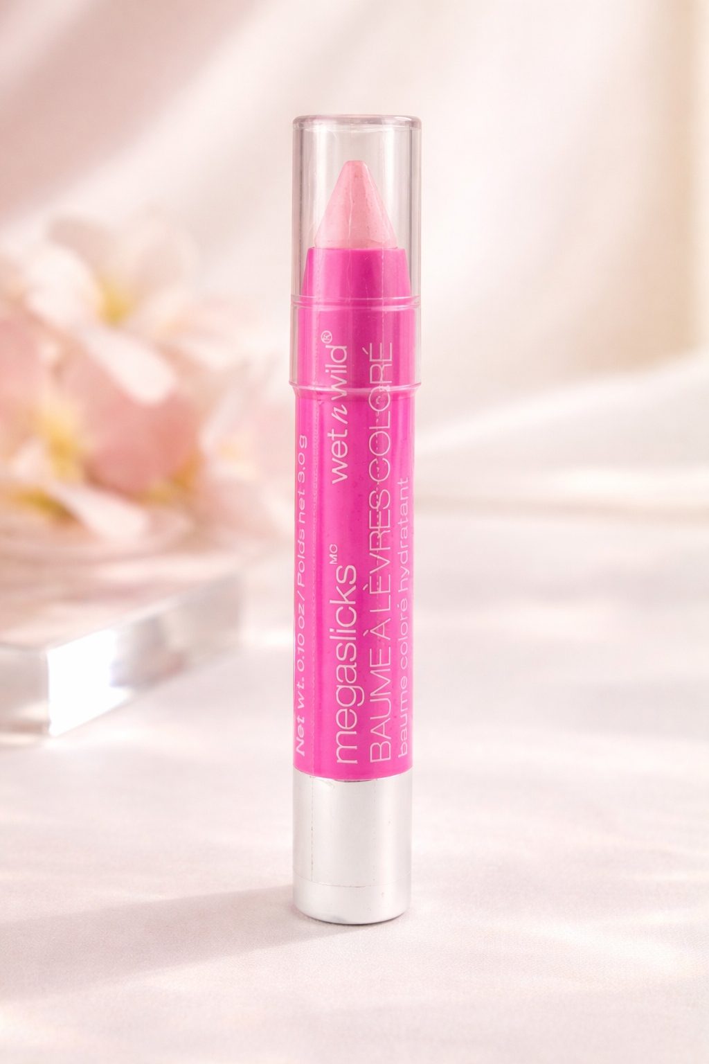 Wet n Wild MegaSlicks Balm Stain Lip Color – Shade 127 “A Stiff Pink” (Hydrating Color Balm, 0.10 oz / 3.0g)