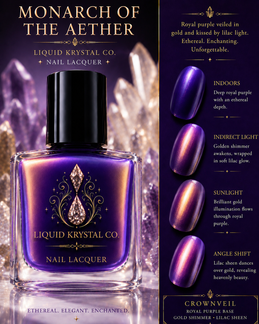 ETHEREAL AETHER COLLECTION PROTOTYPE DISPLAY | NOT FOR SALE | Fantasy Nail Polish Concept Collection | Liquid Krystal Co.