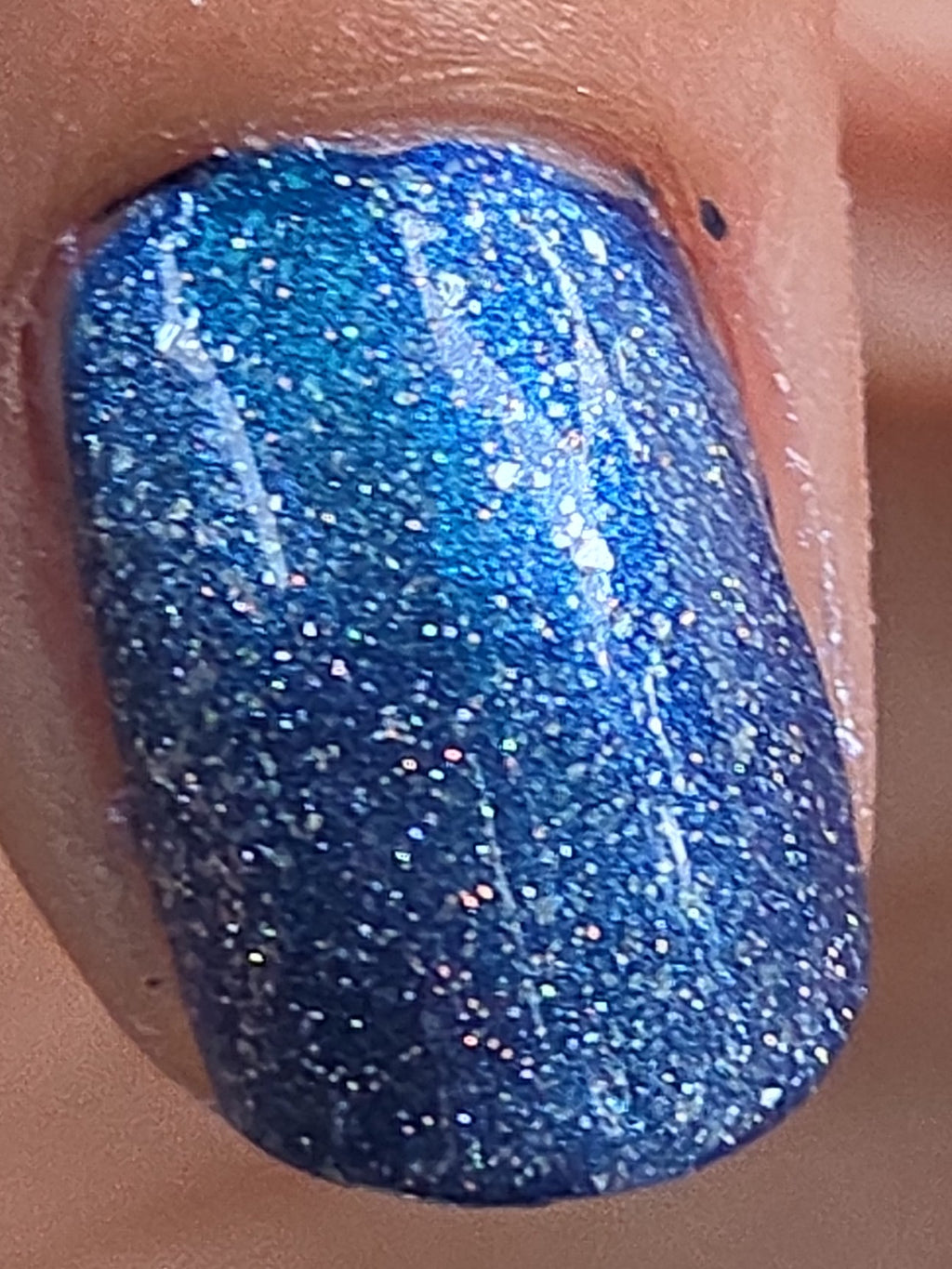 Prismatic Blizzard Holographic Nail Polish – Icy White with Blue Aurora Shimmer | Iridescent Indie Holo Lacquer | Liquid Krystal Co. Prototype