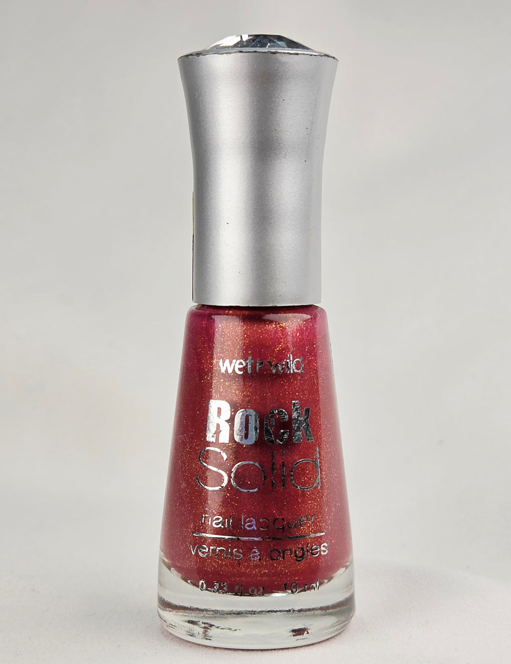Wet n Wild Rock Solid Nail Polish 225 Quartz of Course Rose Shimmer Diamond Powder