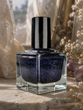 Liquid Krystal Co. Galactic Abyss – One-of-a-Kind Prototype GA001 | Inky Purple Nail Lacquer with Electric Blue Sheen Holo Shimmer | Handmade Collectible Prototype | 15 mL