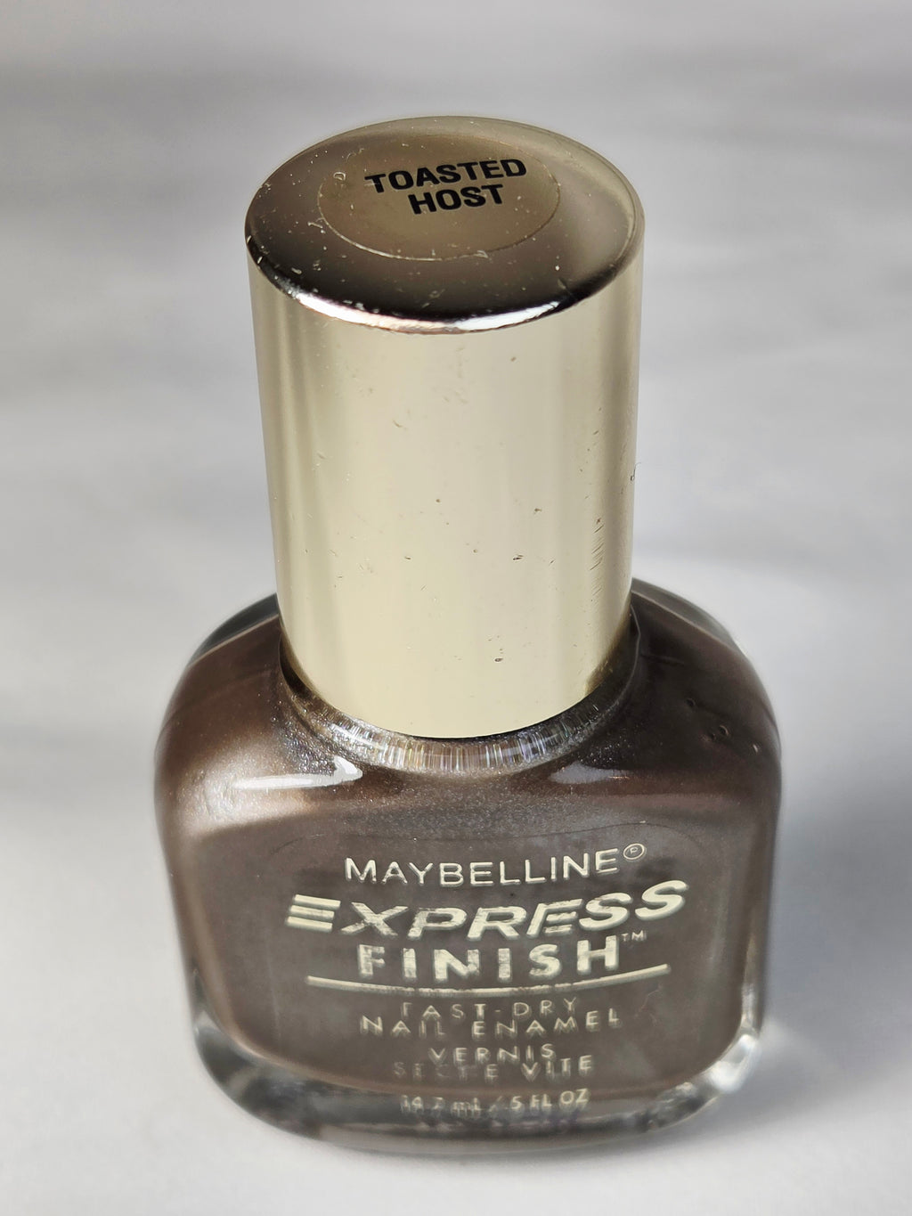 Vintage Maybelline Express Finish Toasted Host Nail Polish 0.5 oz Y2K Taupe Shimmer
