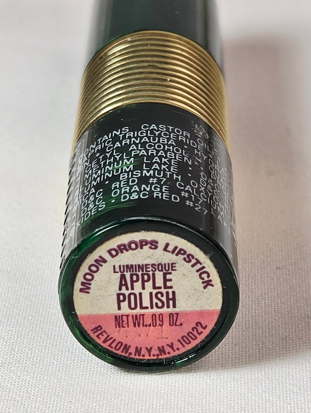 Vintage Revlon Moon Drops Luminesque Apple Polish Lipstick