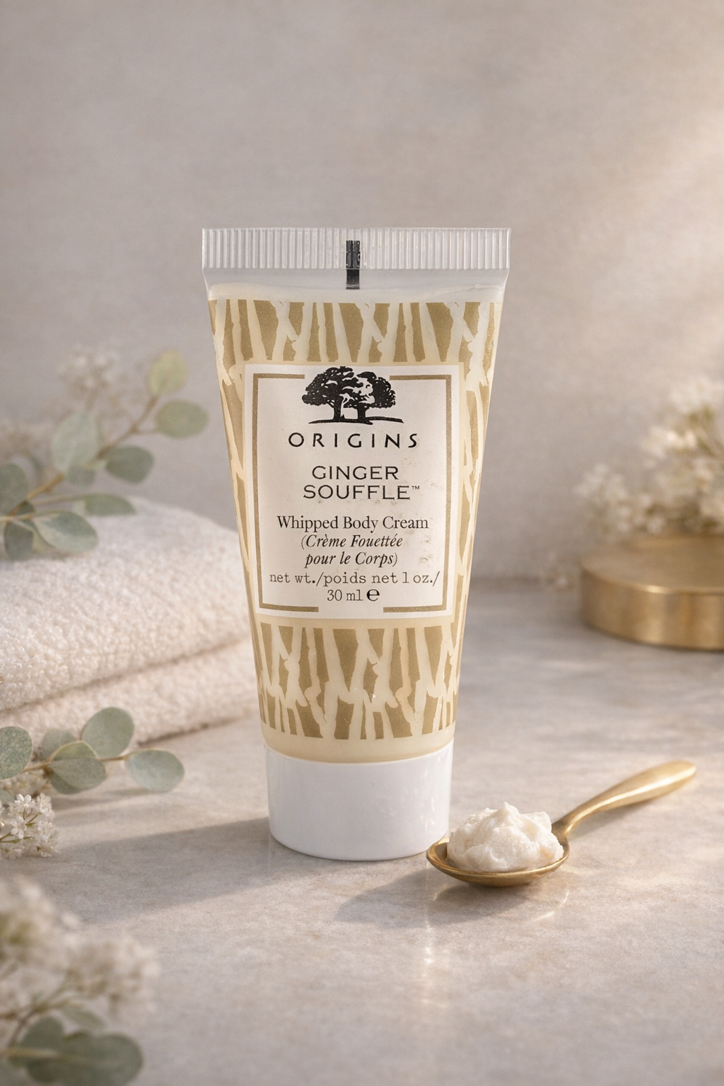 Origins Ginger Soufflé Whipped Body Cream 1 oz 30 ml Travel Size Hydrating Body Moisturizer