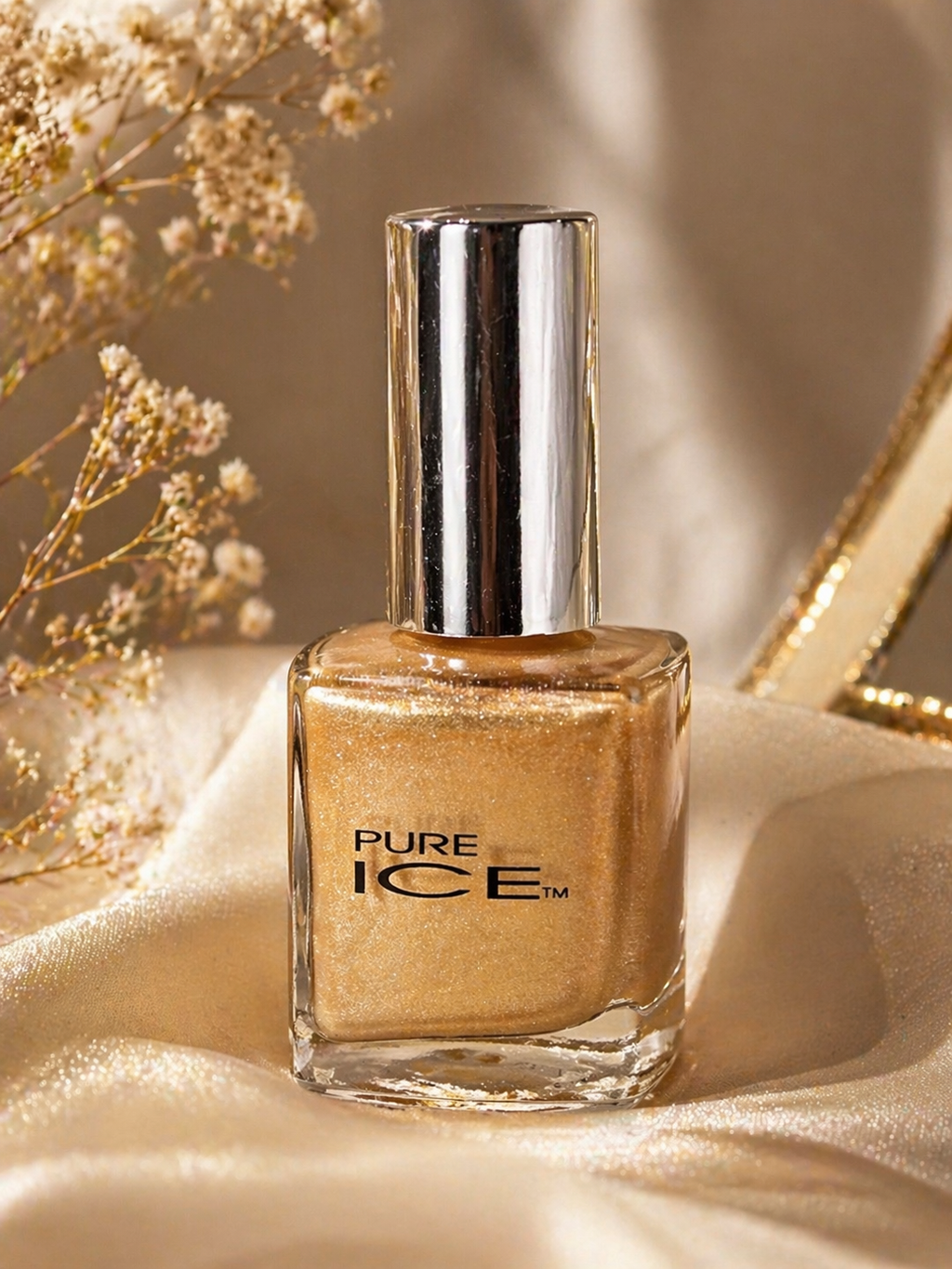 Pure Ice Gold Dust Nail Polish 912CP Metallic Gold Shimmer
