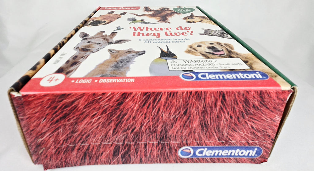 Clementoni Where Do They Live? Animal Matching Game | Ages 4+ | Factory Sealed